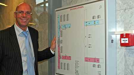 Brandmeldepanel im ING Gebäude Amsterdam