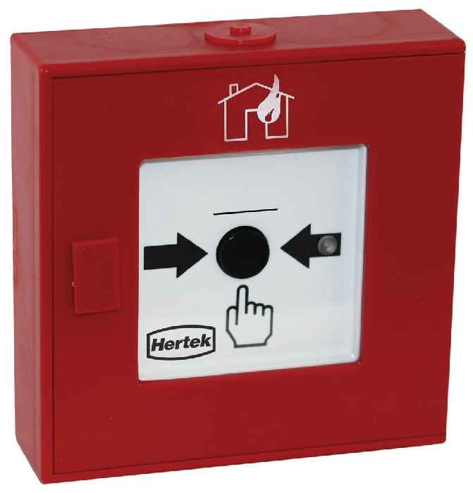 XP95 Handfeuermelder (ABS, rot, Haus/Flamme, IP42, Isolator)